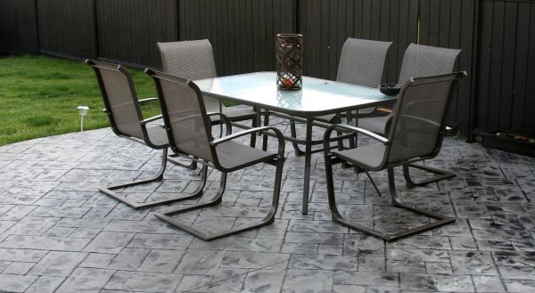 Backyard Concrete Stamping in Paso Robles